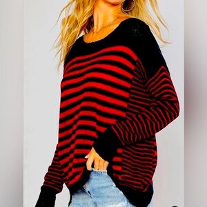 Blue Ivy light weight Navy Blue and striped Sweater size S/M